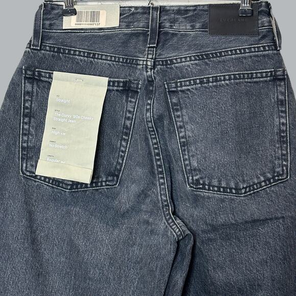 Everlane The Curvy ’90s Cheeky Straight Jean Washed Black Women's 27R NWT - Picture 7 of 13
